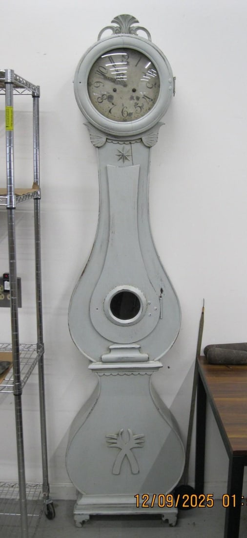 19th Century Painted Swedish Tall Case Clock (1 of 4)