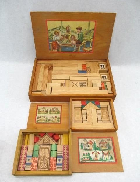 (3) Boxes Architectural Blocks: .