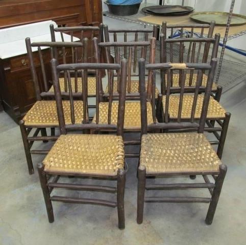 Set of (8) Old Hickory Type Side Chairs (1 of 6)
