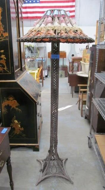 Wicker Floor Lamp: As found