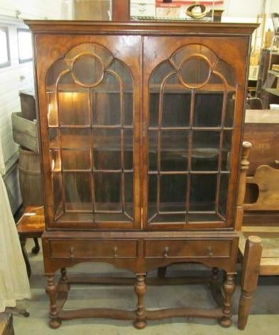 Early 19th C English Glass Front Cabinet (1 of 6)