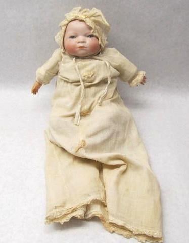 Grace Putnam German Bisque Baby Doll: Tiny flake on right eyelid, 13