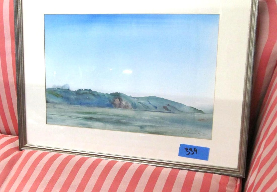 The Palisades from Basin Harbor Watercolor: Richard Alther