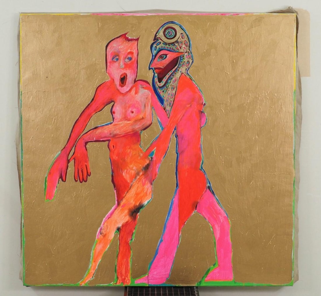 Fran Bull Oil On Canvas Painting - 2