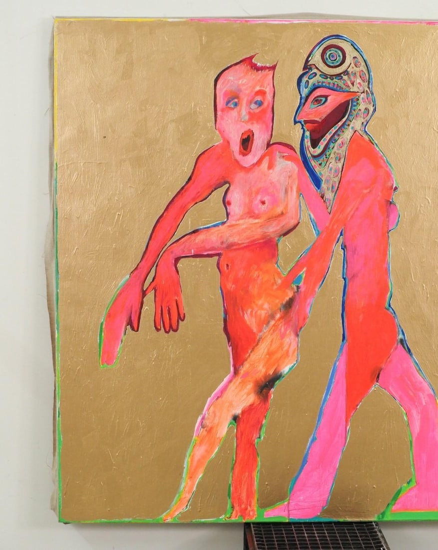 Fran Bull Oil On Canvas Painting - 3