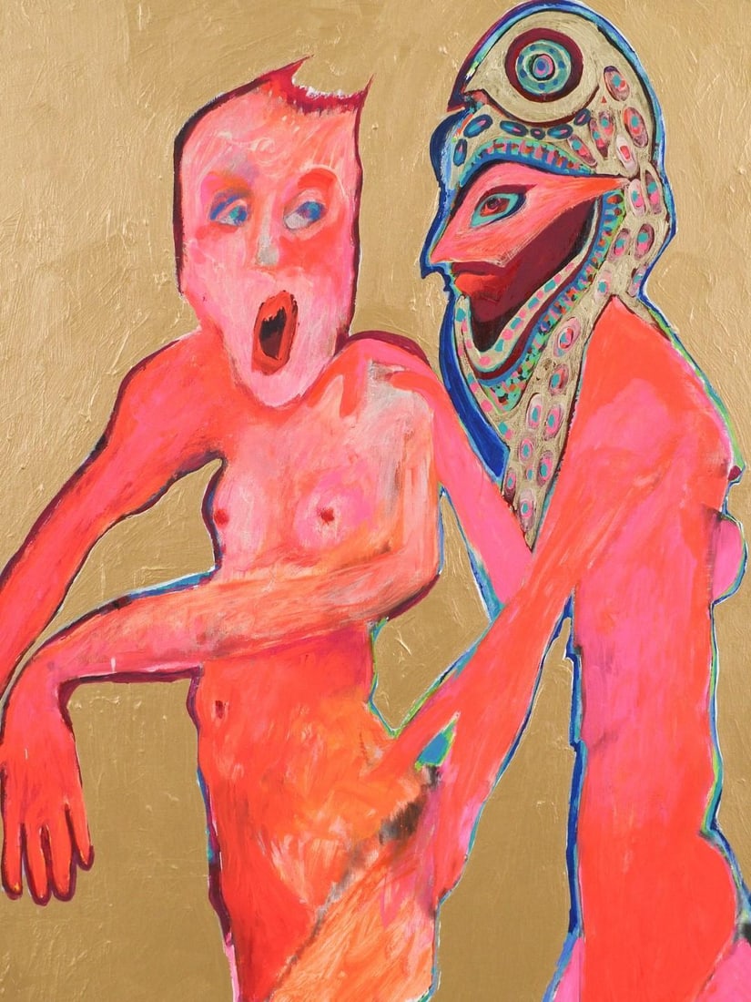 Fran Bull Oil On Canvas Painting - 5