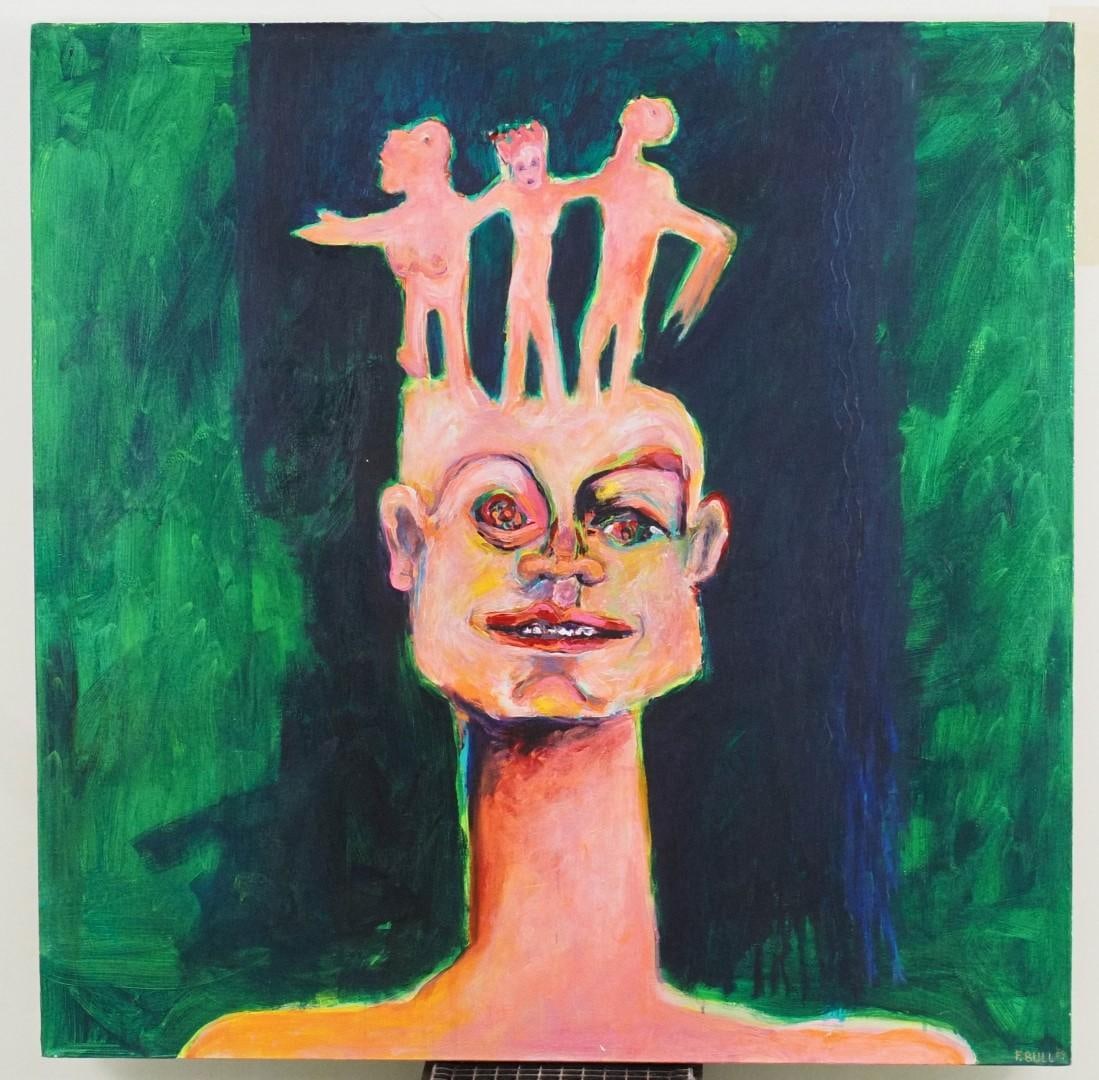 Fran Bull Oil On Canvas Painting - 2