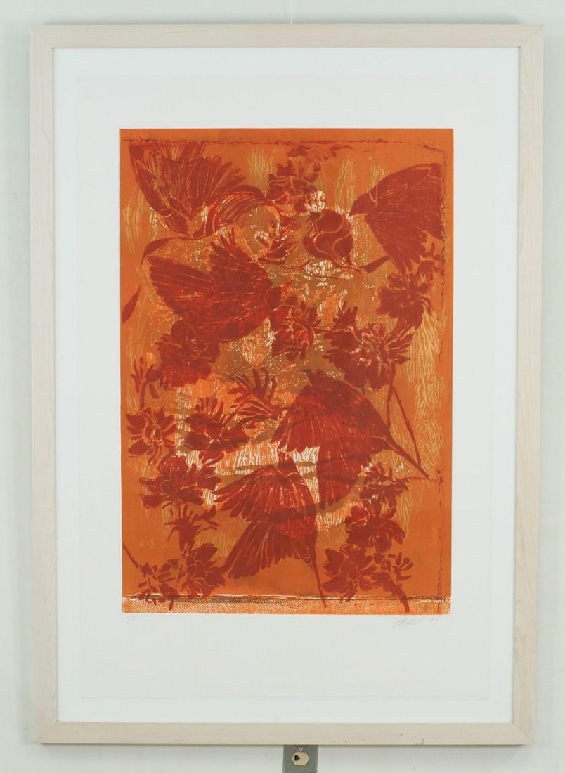 Fran Bull Print on Pressed Paper: "LIEBESTOD, We Lived", 1/9, SLR, "F Bull '09"58 1/2" x 39 3/4" Framed 