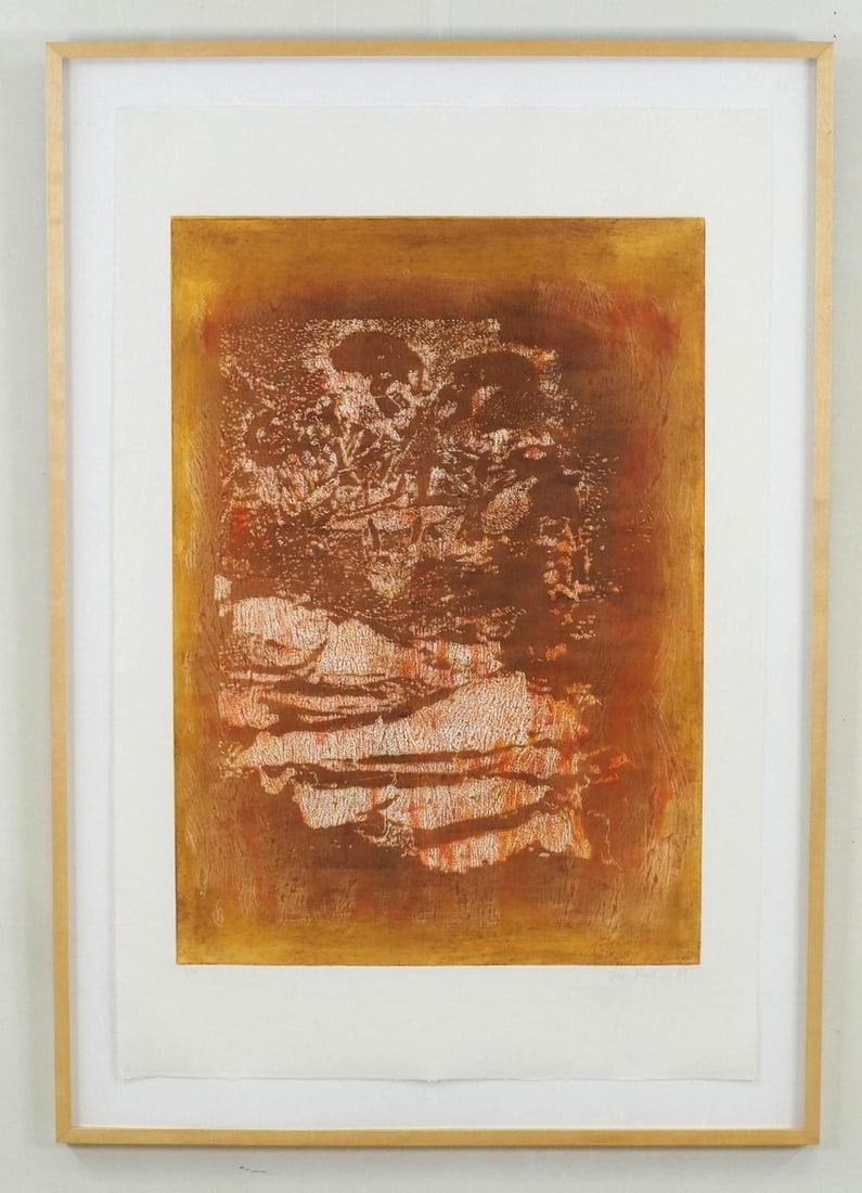 Fran Bull Print on Pressed Paper: "Autumn", 1/7, SLR, "Fran Bull '08", 54 1/4" x 38" Framed 