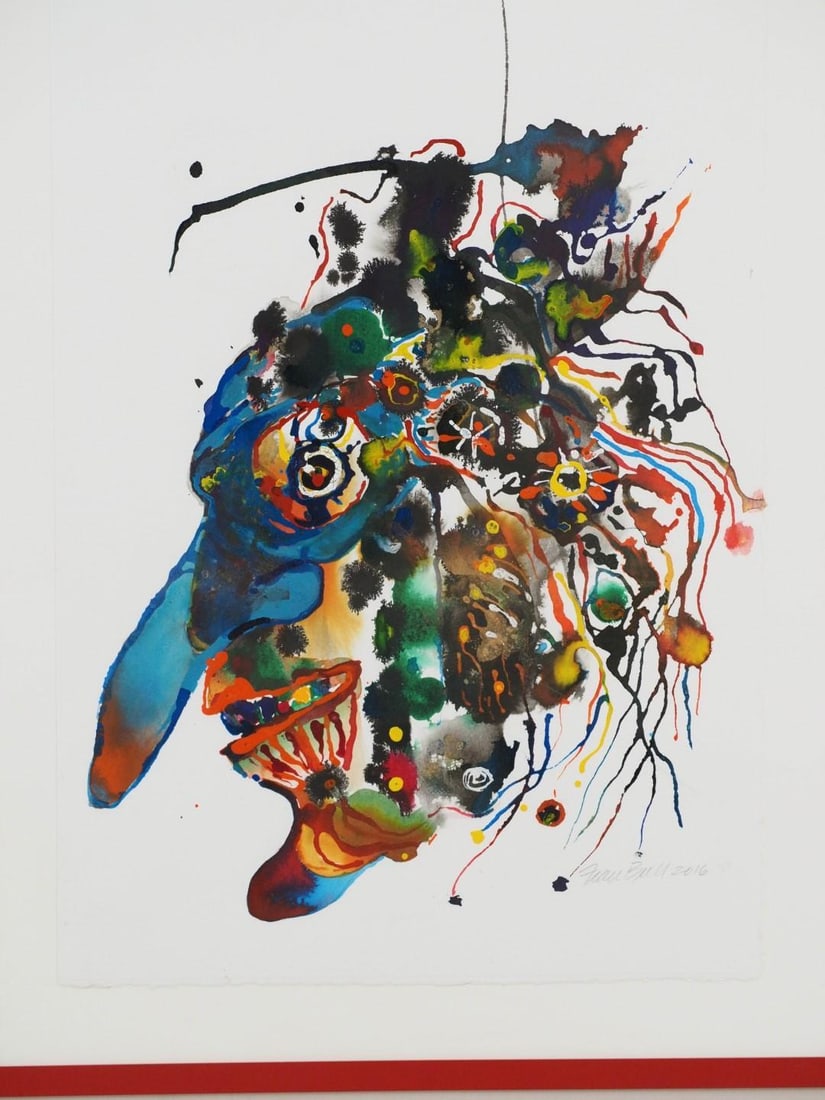 Fran Bull Acrylic On Arches Paper Painting - 3