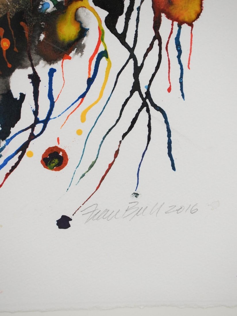 Fran Bull Acrylic On Arches Paper Painting - 6