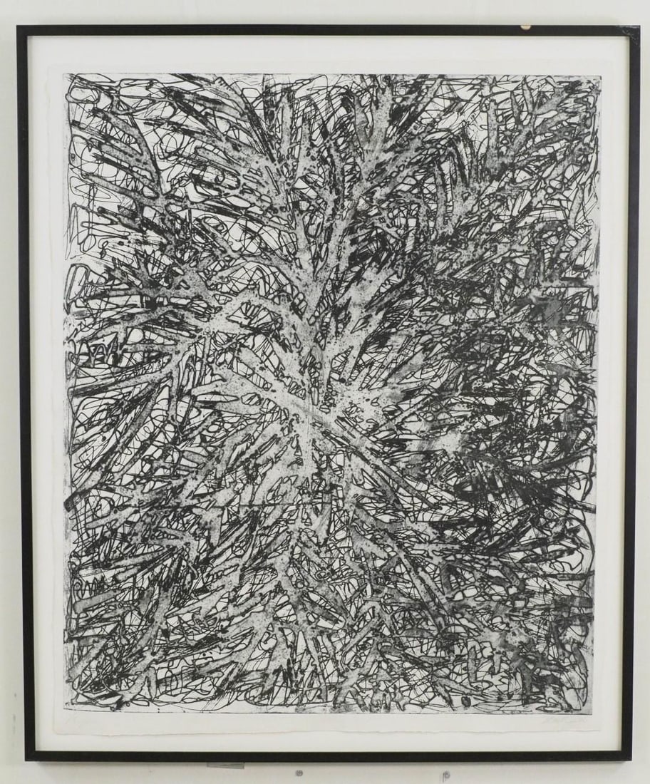 Fran Bull Print on Pressed Paper: 1/5, SLR, "F Bull '06", 54 1/4" x 45 1/4" Framed, Damage to the frame top right 