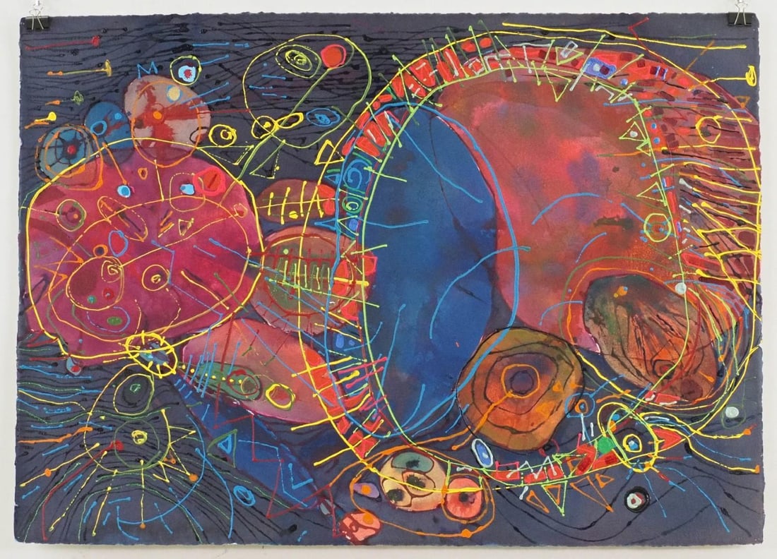 Fran Bull Mixed Media on Pressed Paper Painting (1 of 6)