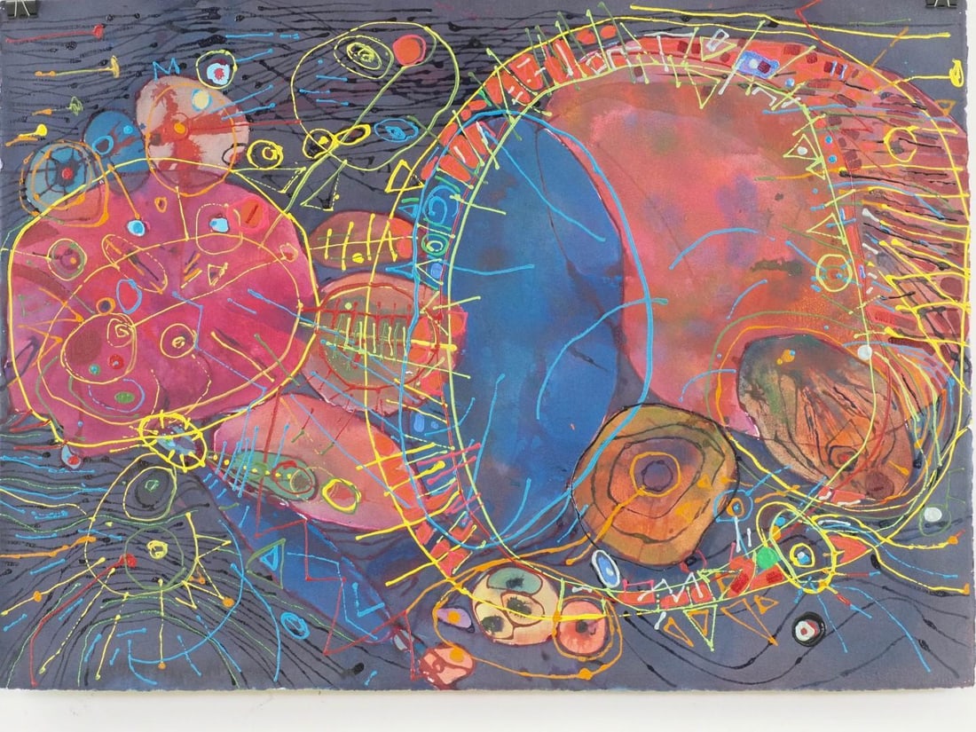 Fran Bull Mixed Media on Pressed Paper Painting - 3