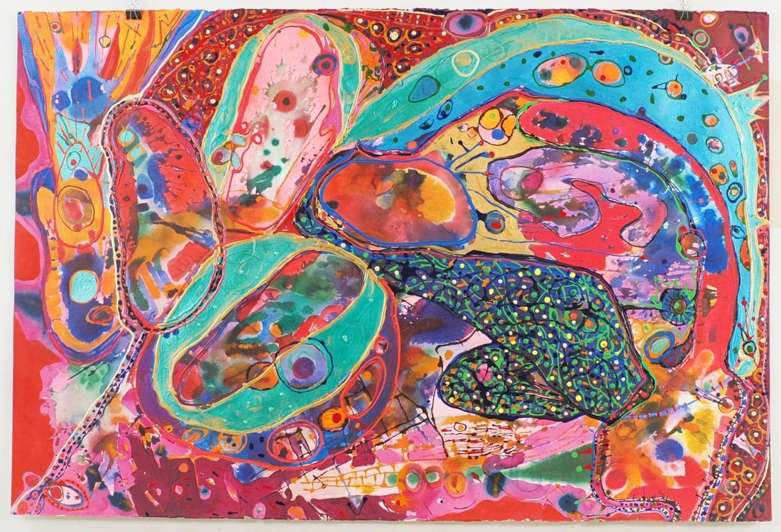 Fran Bull Mixed Media on Pressed Paper Painting (1 of 4)