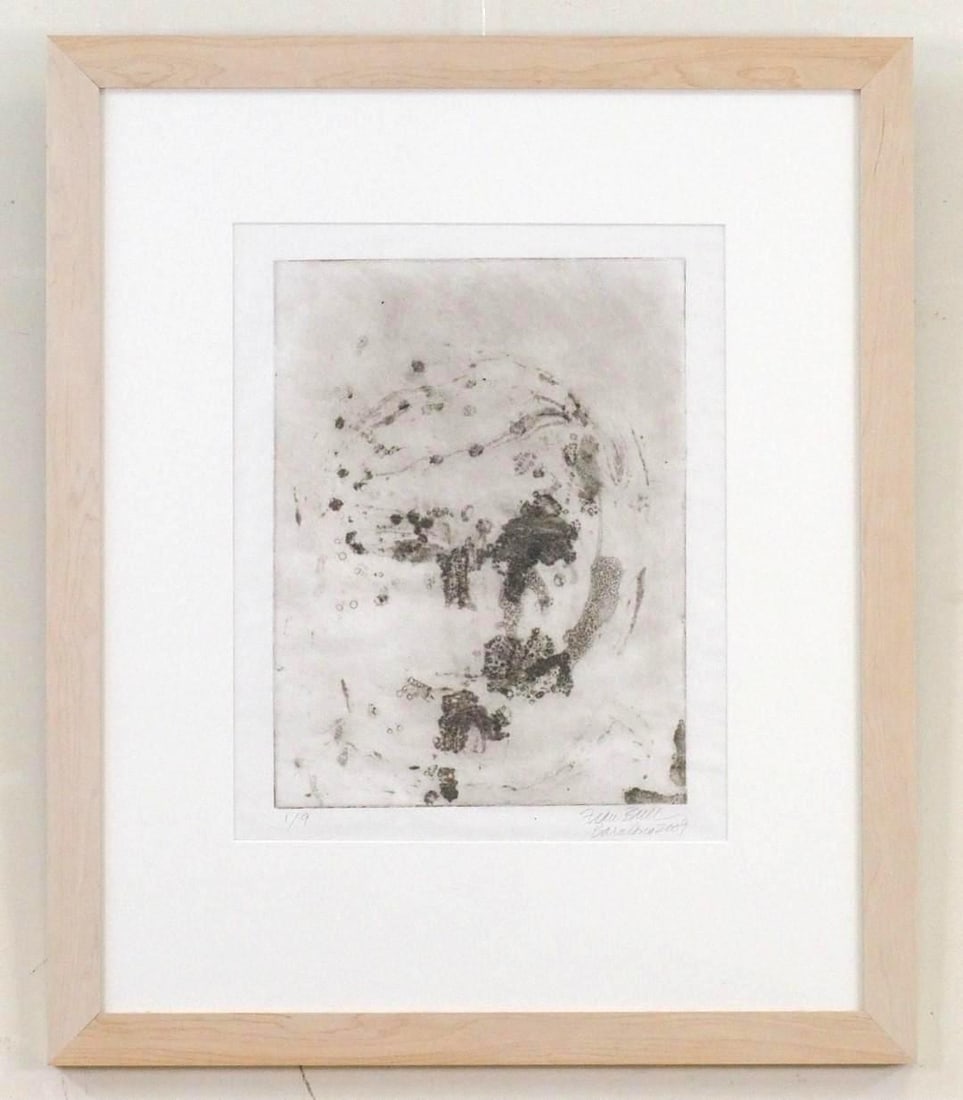 Fran Bull Print on Pressed Paper: 1/9, SLR, "Fran Bull Barcelona 2009", 29" x 24 1/4" Framed 