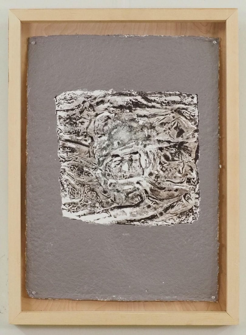 Fran Bull High Relief Print: "Copper Crazies V ", 30" x 21 5/8" Framed