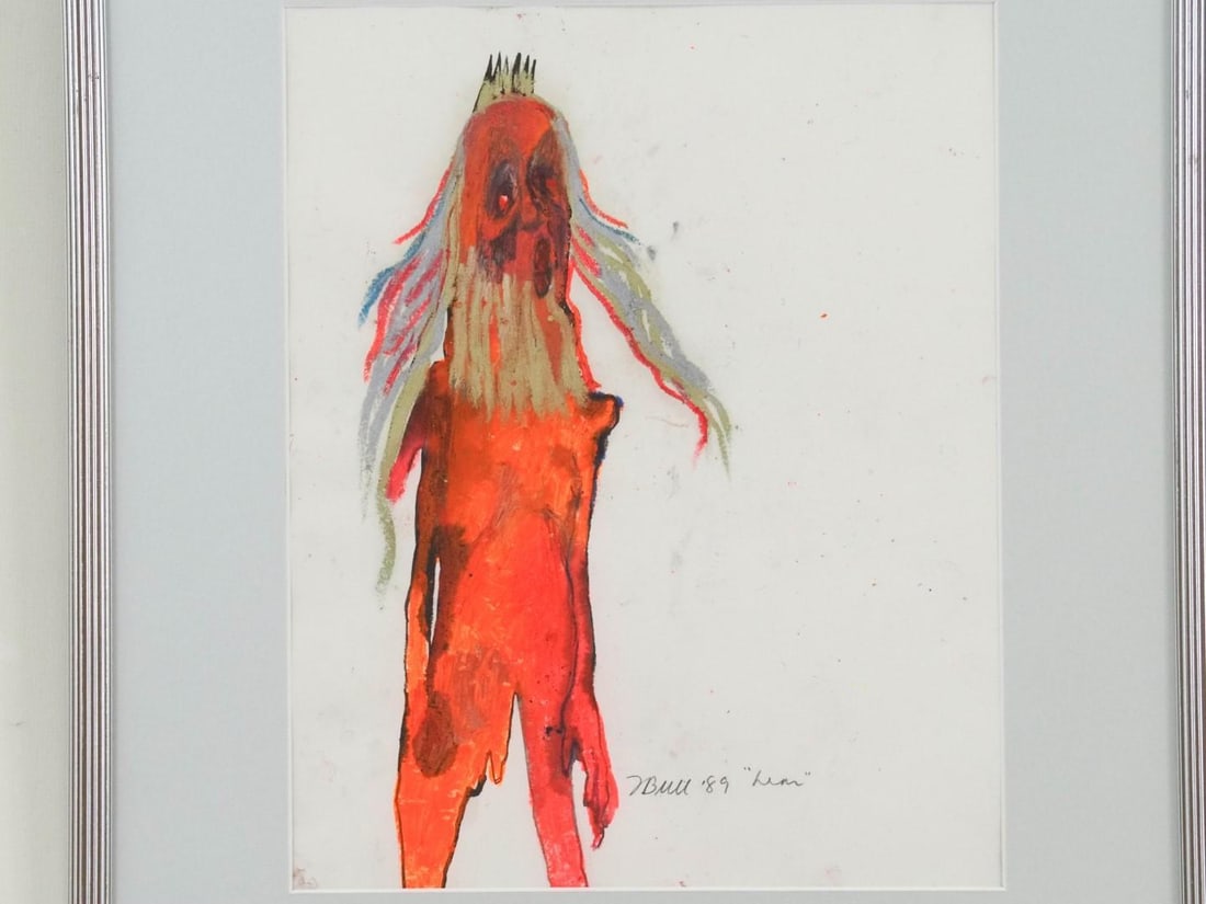 Fran Bull Ink & Oil Crayon on Paper - 4