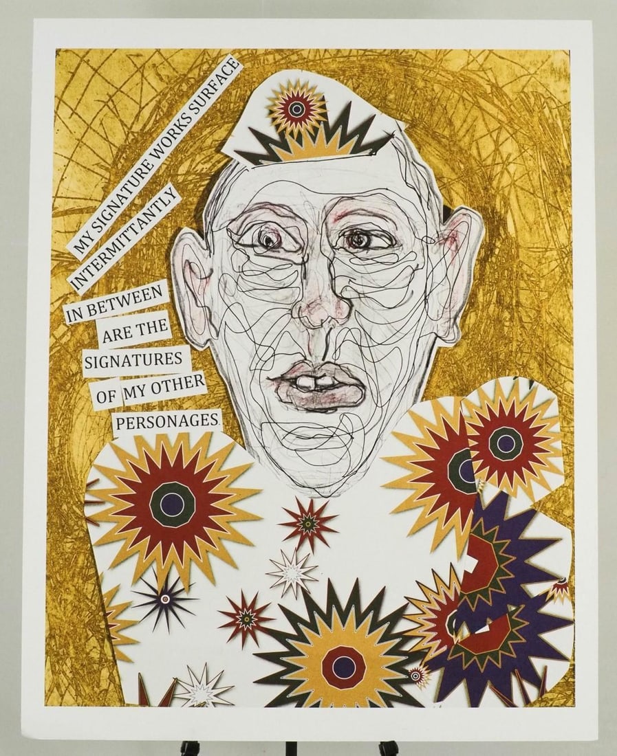 Fran Bull Enlarged Photo of Collage on Foam Board: "My Signature Works", 44" x 34 1/2" 