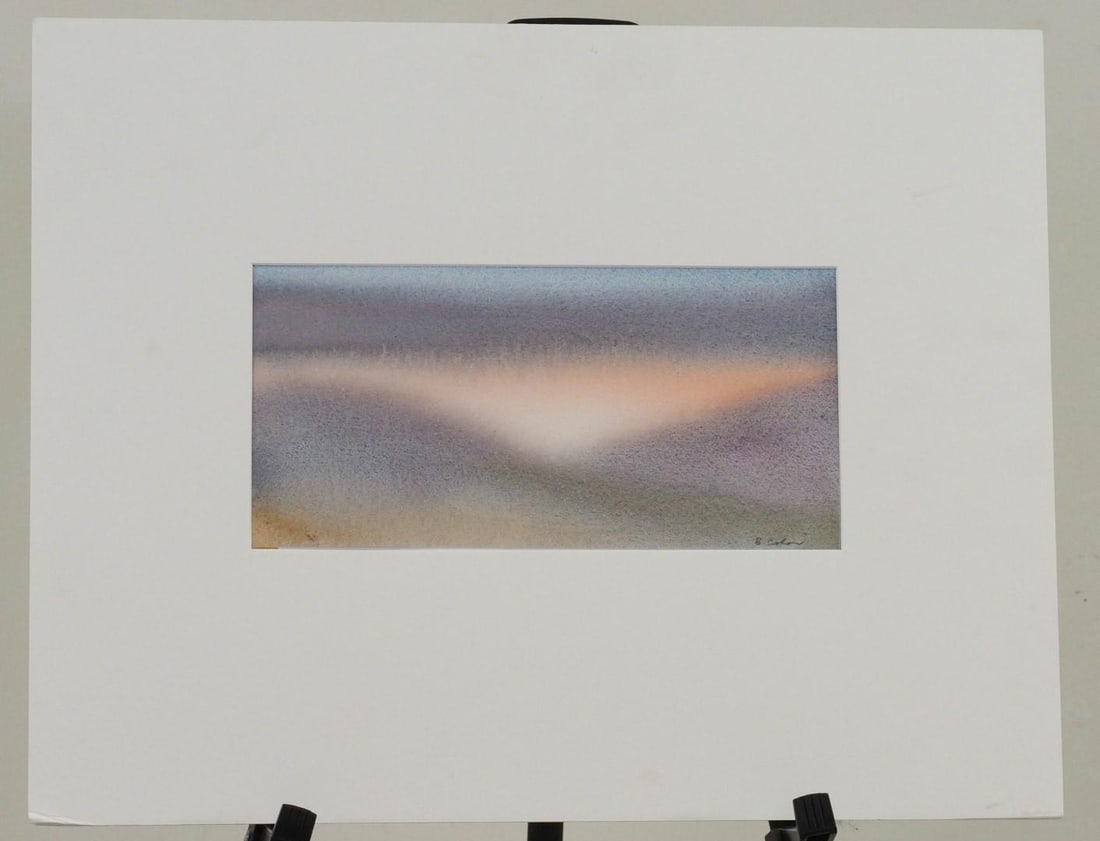 Brian Cohen Watercolor on Paper: "Idyllwild, CA", SLR "B Cohen", image 5.5" x 11.375" 