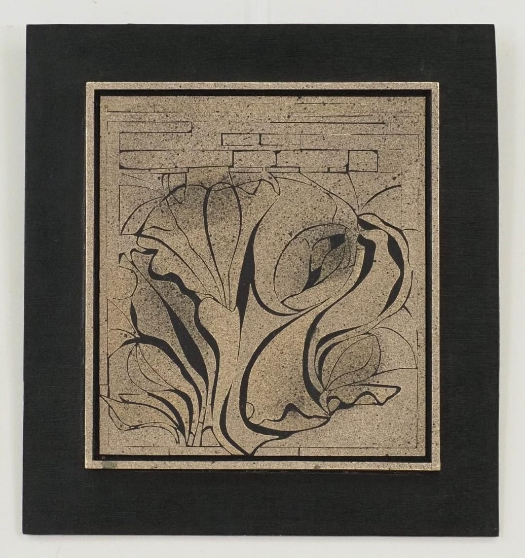 Sally Pleet Sandpaper on Wood Panel - 2