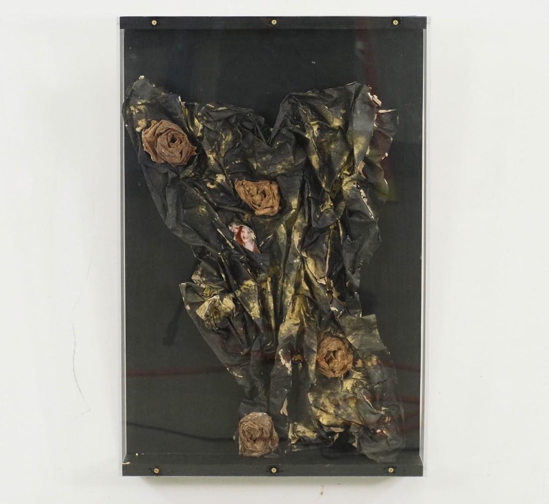 Fran Bull Wall Sculpture in Shadowbox - 2