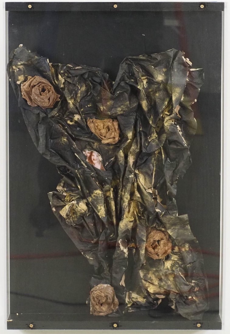 Fran Bull Wall Sculpture in Shadowbox - 3