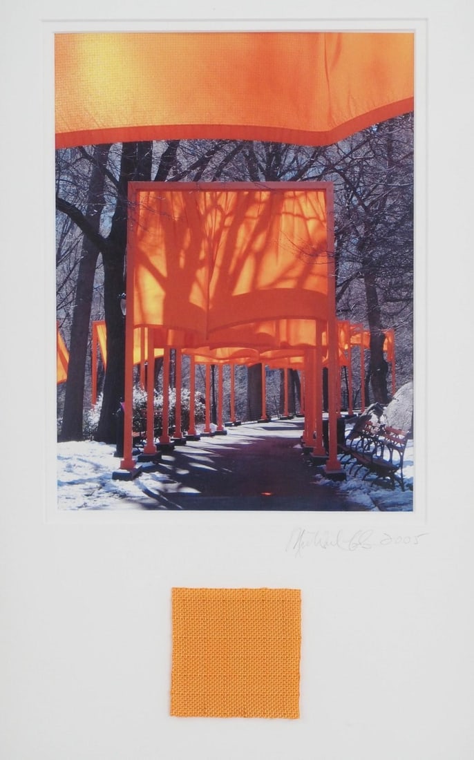 Color Photograph of Gates Exhibit in Central Park, NY w/Fabric - 3
