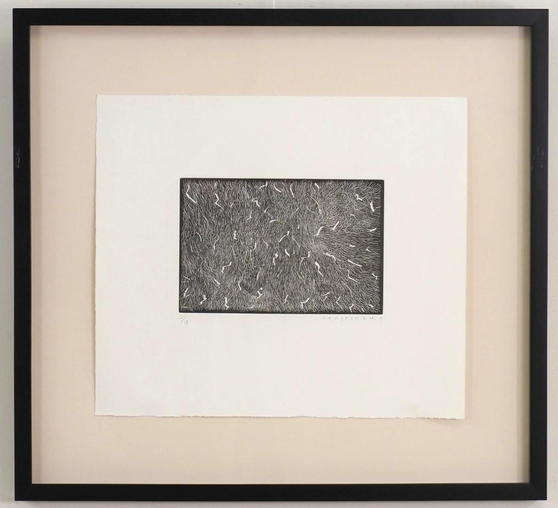 Joan Cruspinera Print on Pressed Paper: 2/15, SLR, "Cruspinera", 23 1/4" x 25 1/4" Framed 