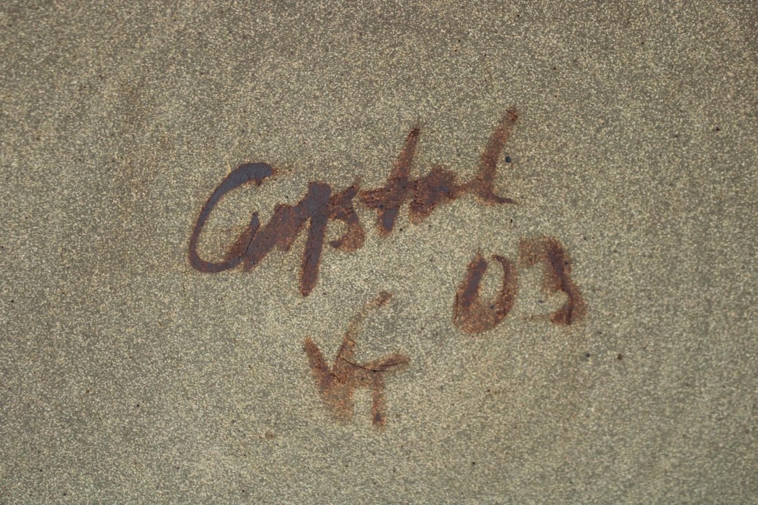 Large Handmade Glazed Pottery Charger - 3