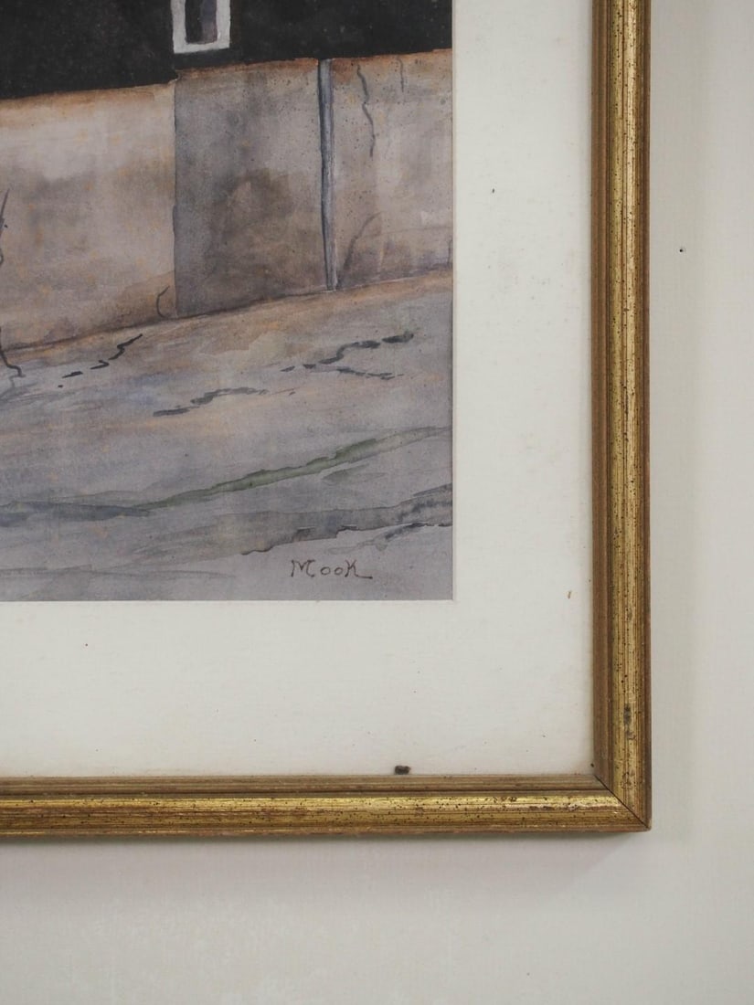 Belgium Village Watercolor on Paper Painting - 5