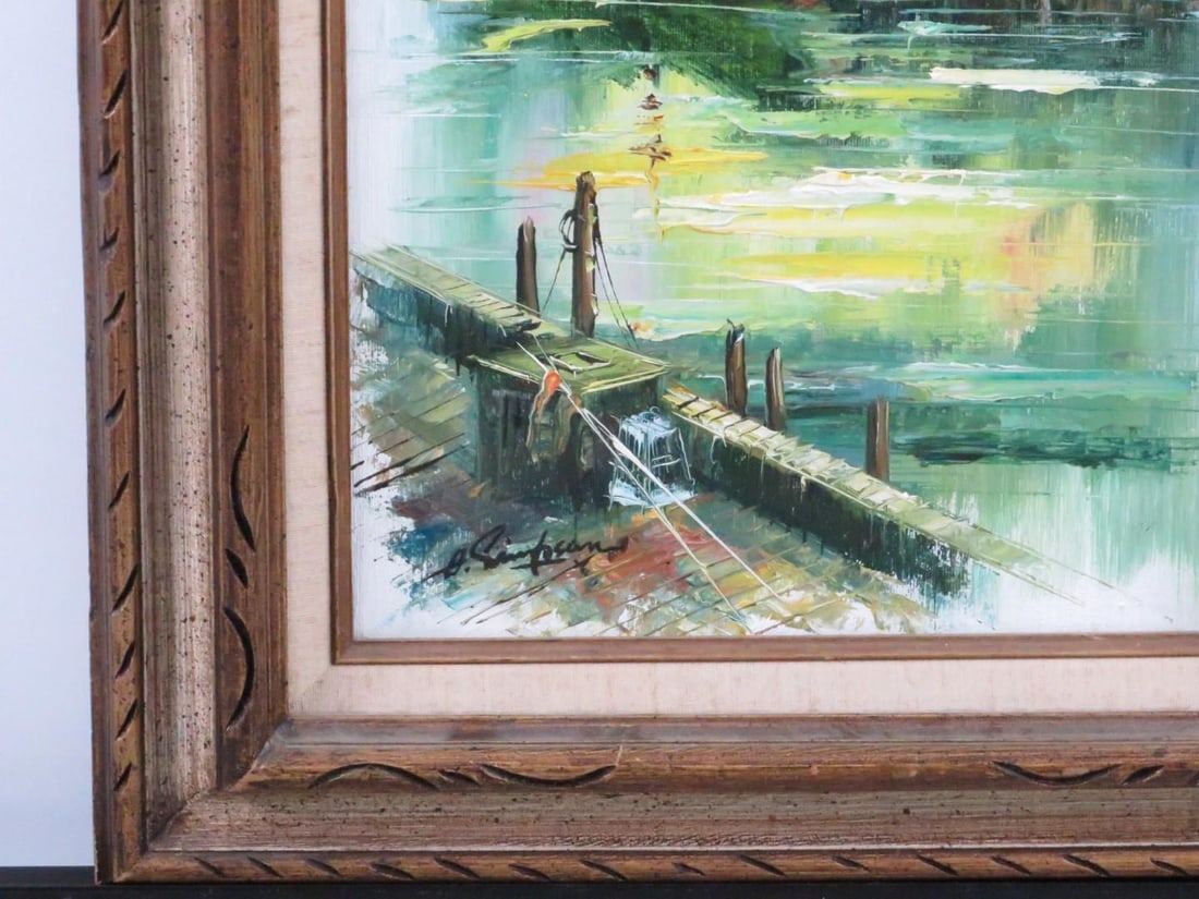 A. Simpson Oil on Canvas Painting - 8