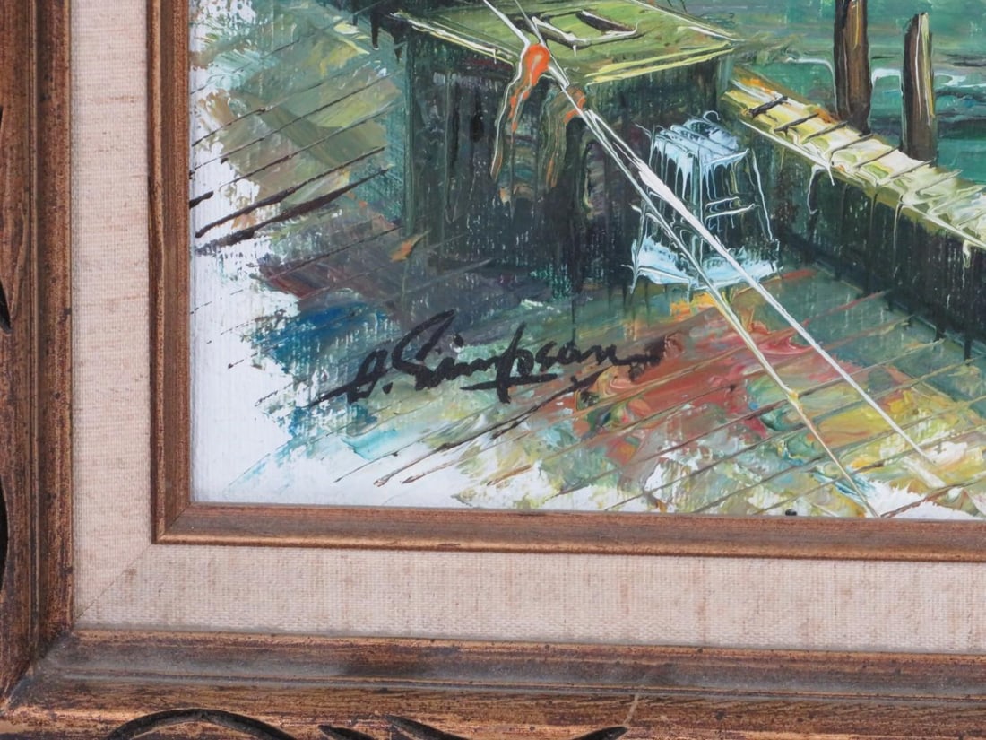 A. Simpson Oil on Canvas Painting - 9
