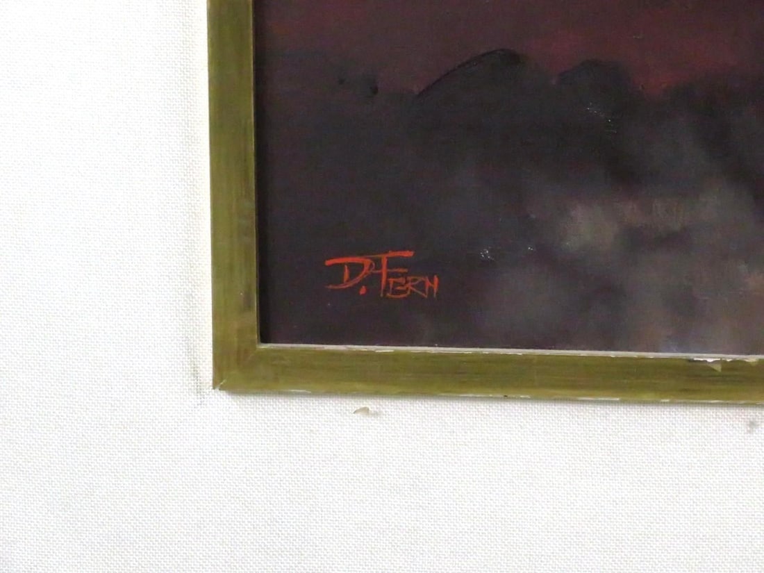 David E. Fern Oil on Canvas Painting - 7