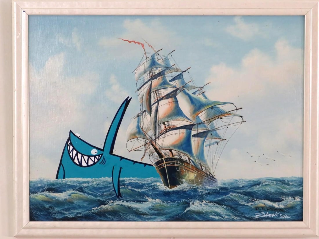 "Smooth Sailing" Oil on Board Painting - 2