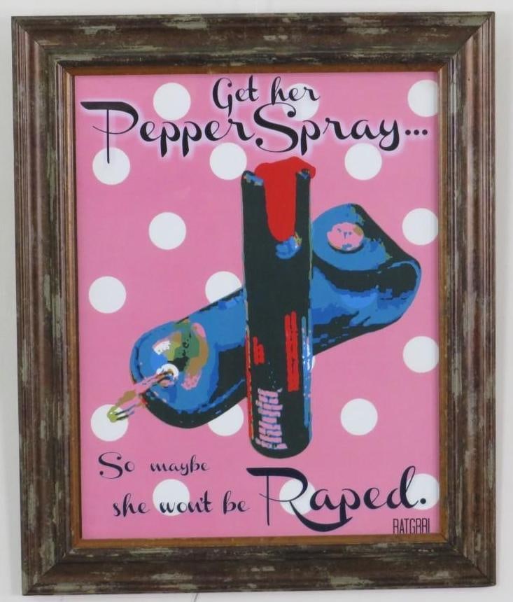 Ratgrrl Digital Print: 17"x14" framed 