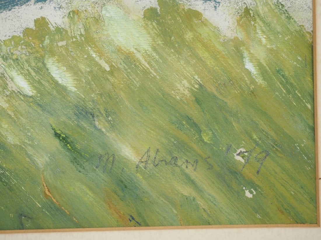 M. Abrams Acrylic on Paper Painting - 5