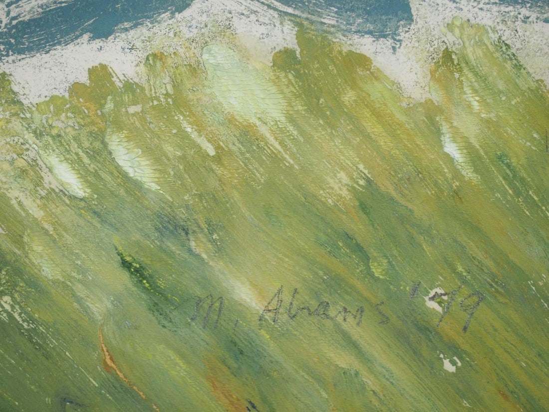 M. Abrams Acrylic on Paper Painting - 6