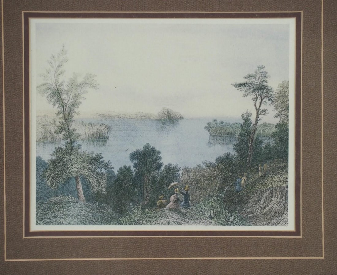 W.H Bartlett "Saratoga Lake" Print on Paper - 3