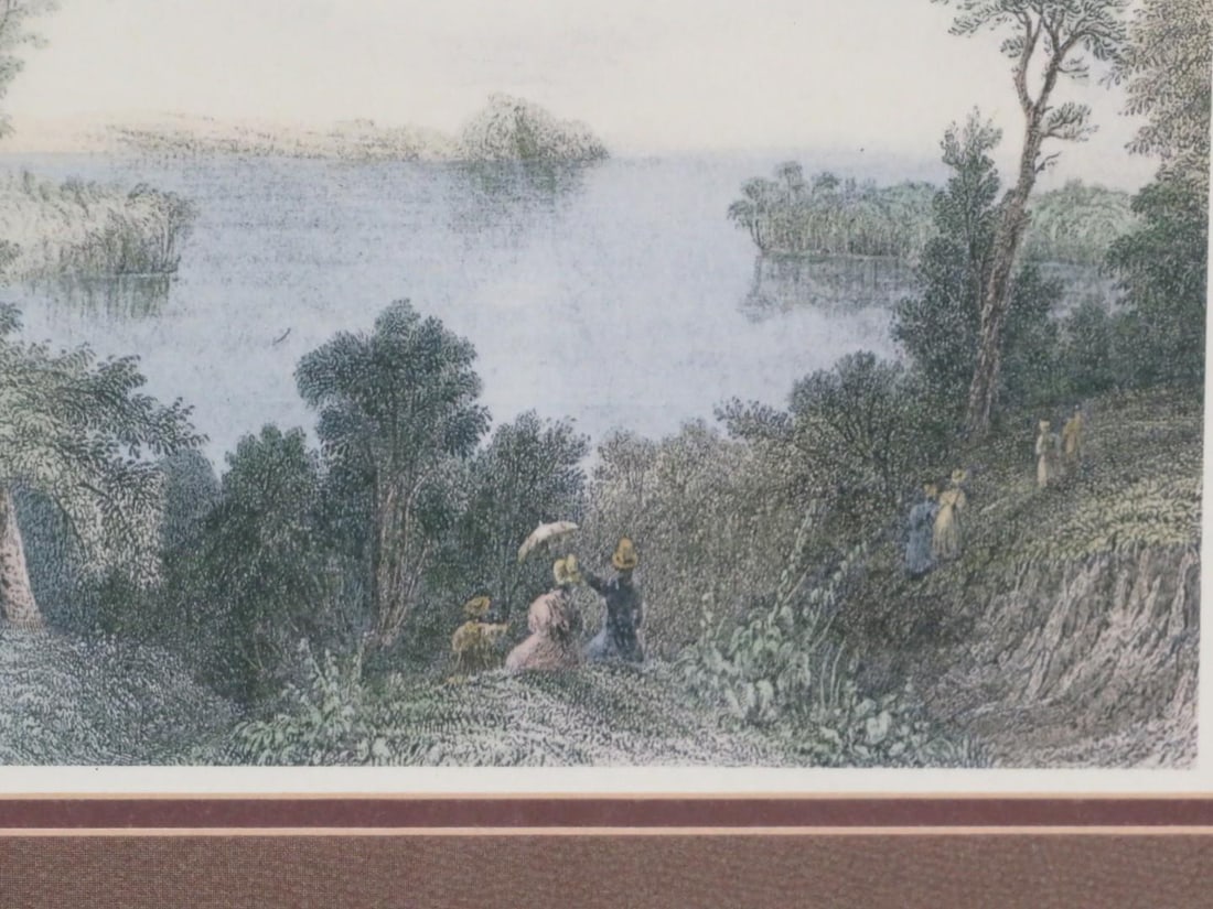 W.H Bartlett "Saratoga Lake" Print on Paper - 4