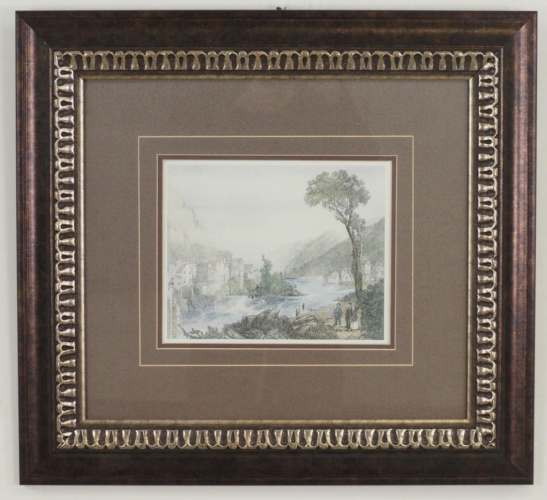 W.H. Bartlett "Little Falls New York" Print on Paper - 2