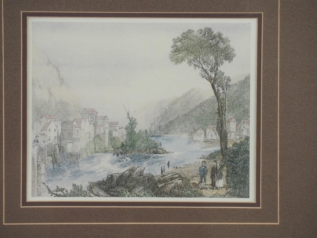 W.H. Bartlett "Little Falls New York" Print on Paper - 3