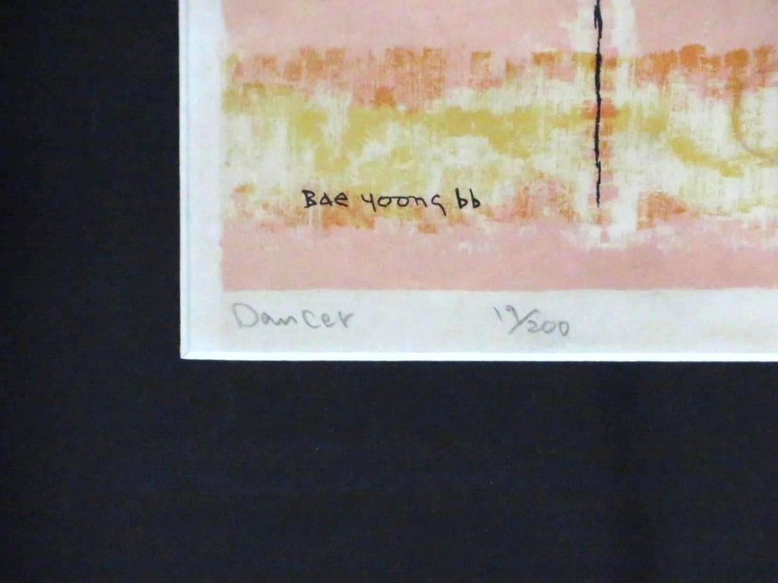 Bae Yoong "Dancer" Print and Watercolor on Paper - 6