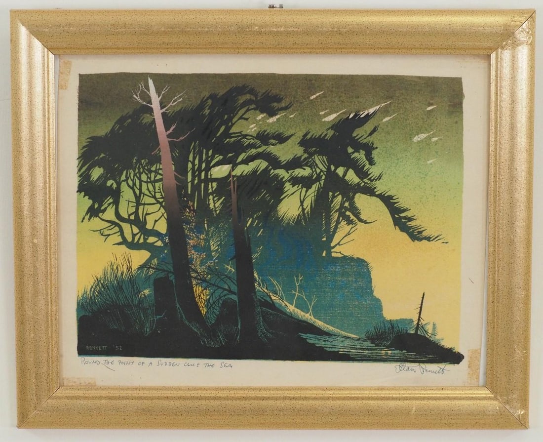Ethan Bennett "Round the Point of a Sudden Came the Sea" Lithograph - 2
