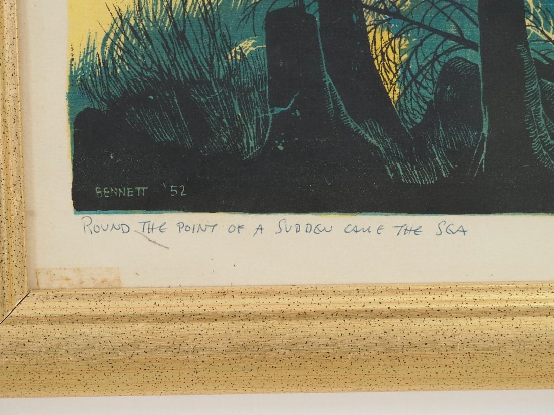 Ethan Bennett "Round the Point of a Sudden Came the Sea" Lithograph - 4