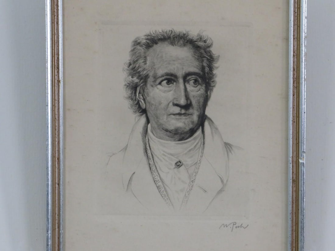 William Pech Etching of Wolfgang von Goethe - 2