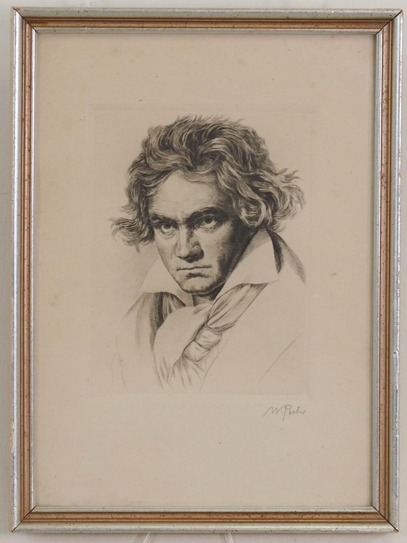 William Pech Etching of Beethoven - 3