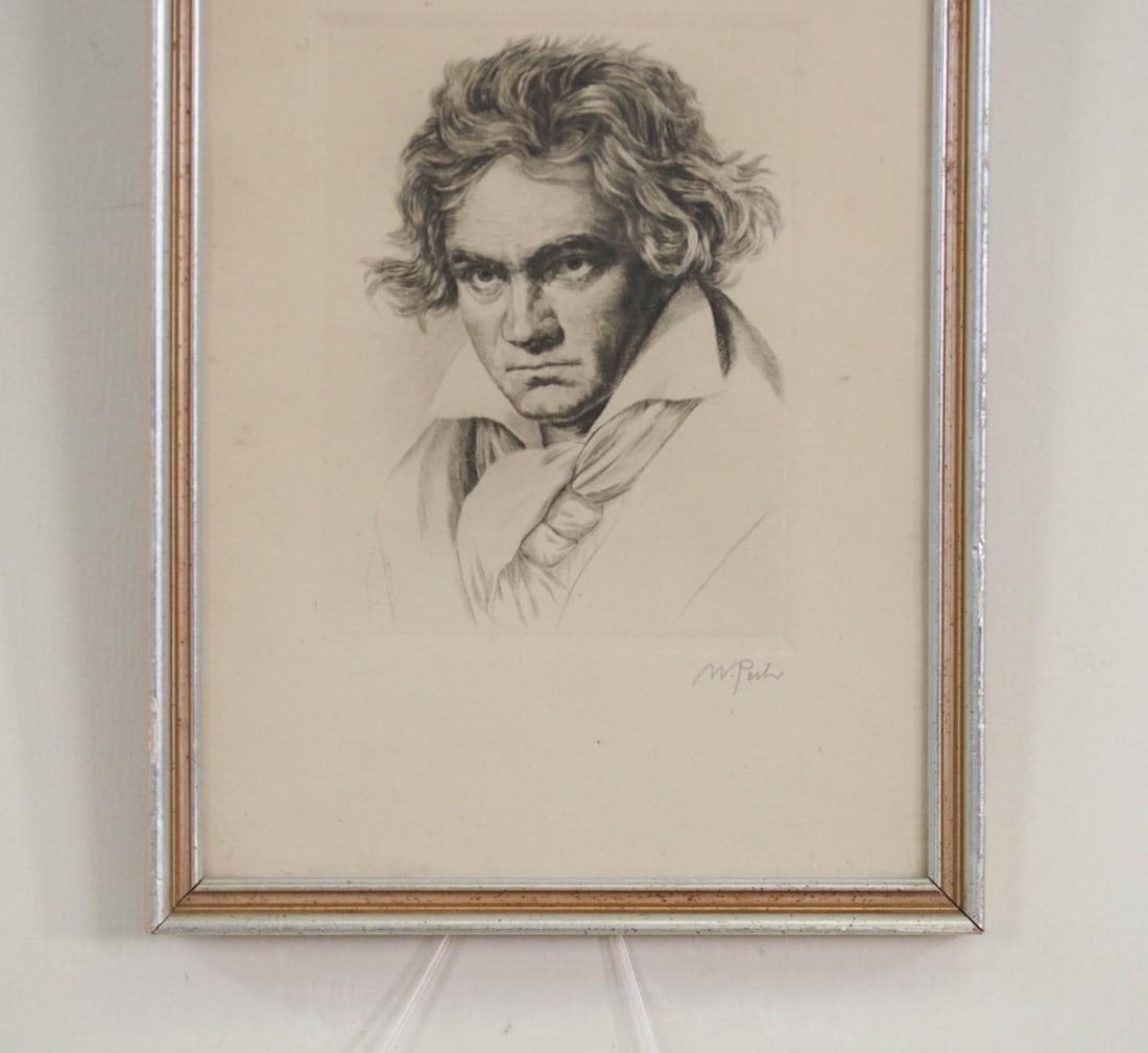 William Pech Etching of Beethoven - 4