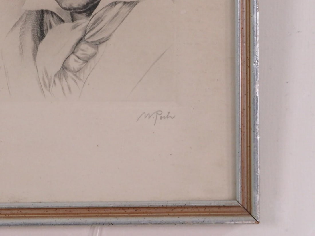 William Pech Etching of Beethoven - 5