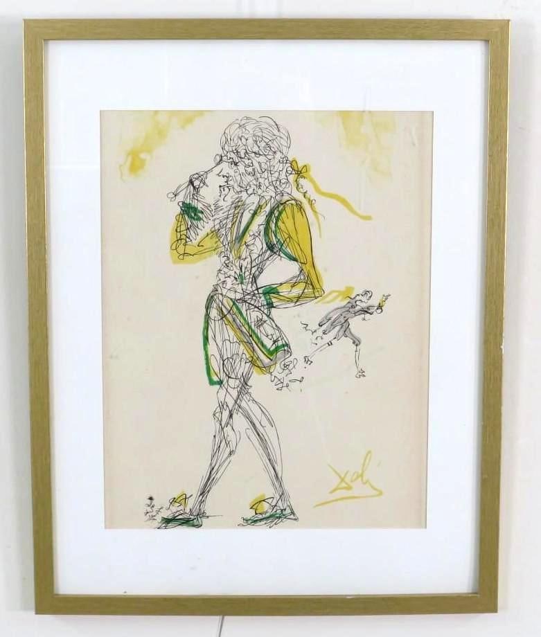 Salvador Dali "Six Oeufs" Lithograph: 19" x 15" framed; **Water Damaged